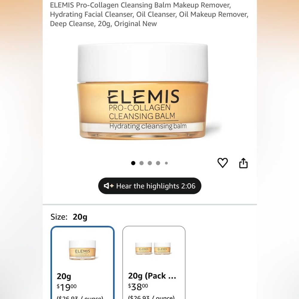 Elemis cleansing balm